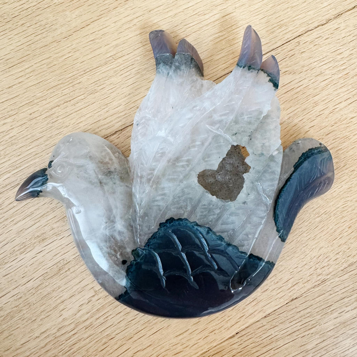 Agate Druzy Bird