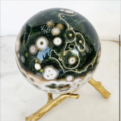 Orbicular Jasper Sphere