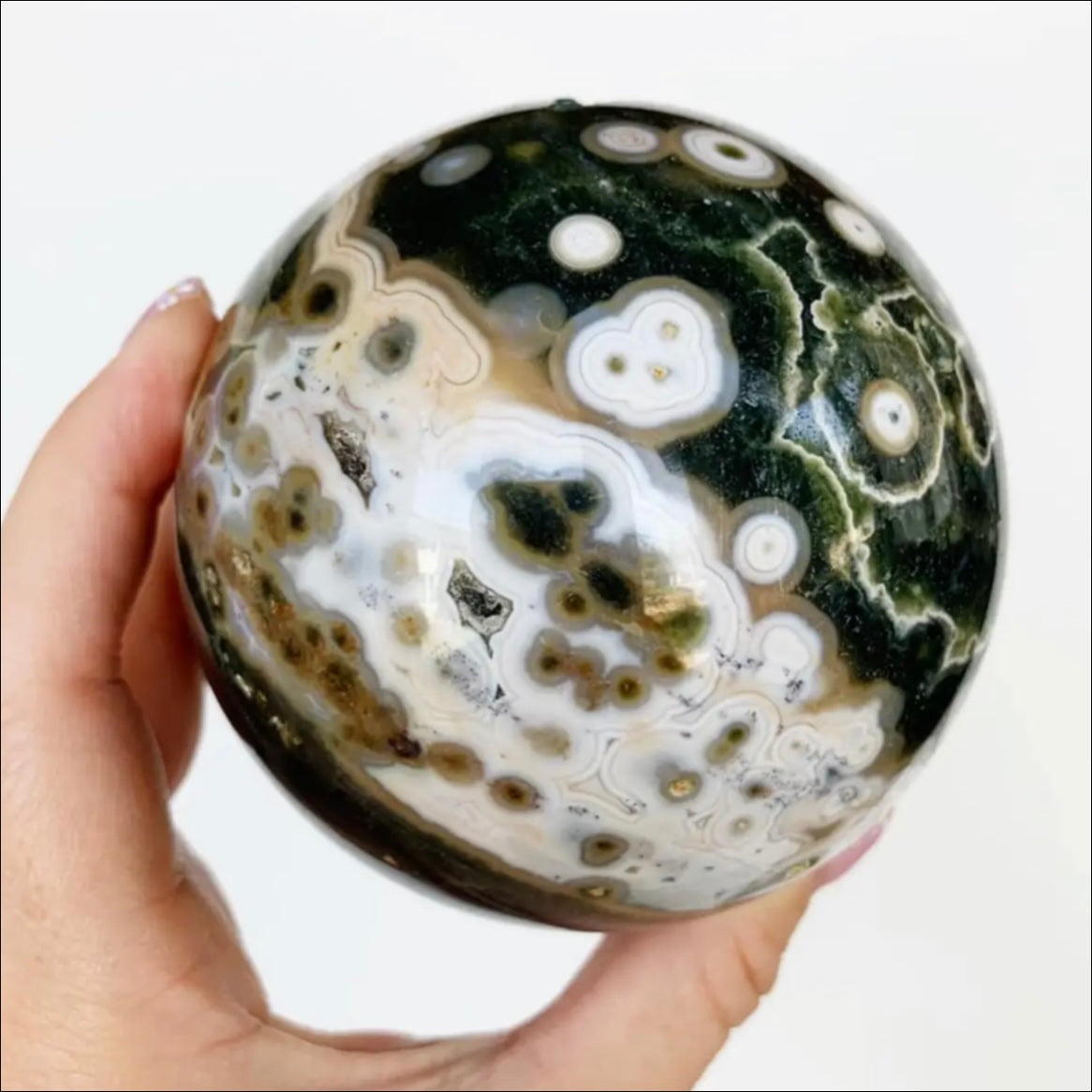 Orbicular Jasper Sphere