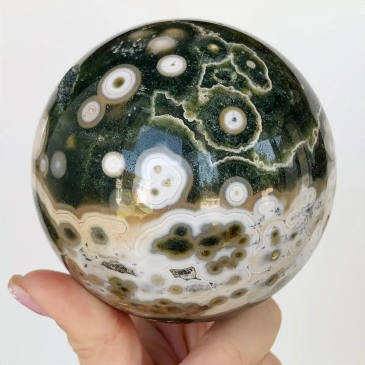 Orbicular Jasper Sphere