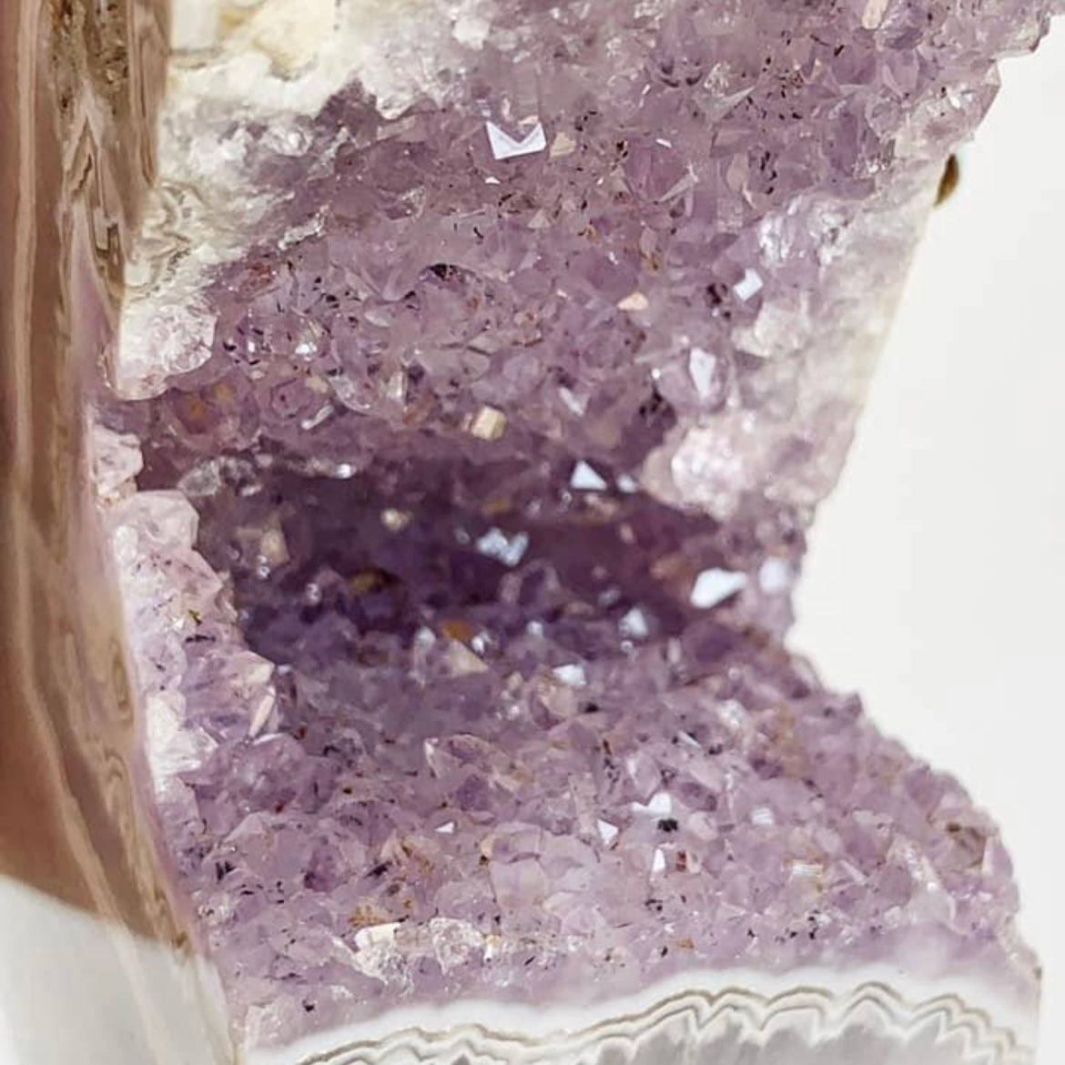 Agate Tower with Amethyst Druzy