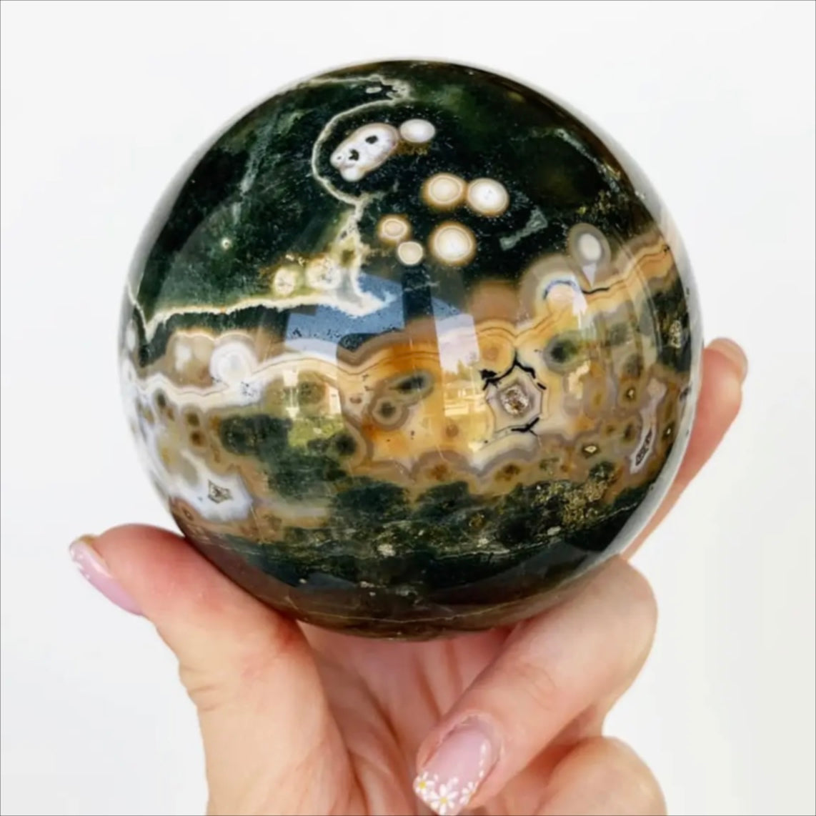 Orbicular Jasper Sphere