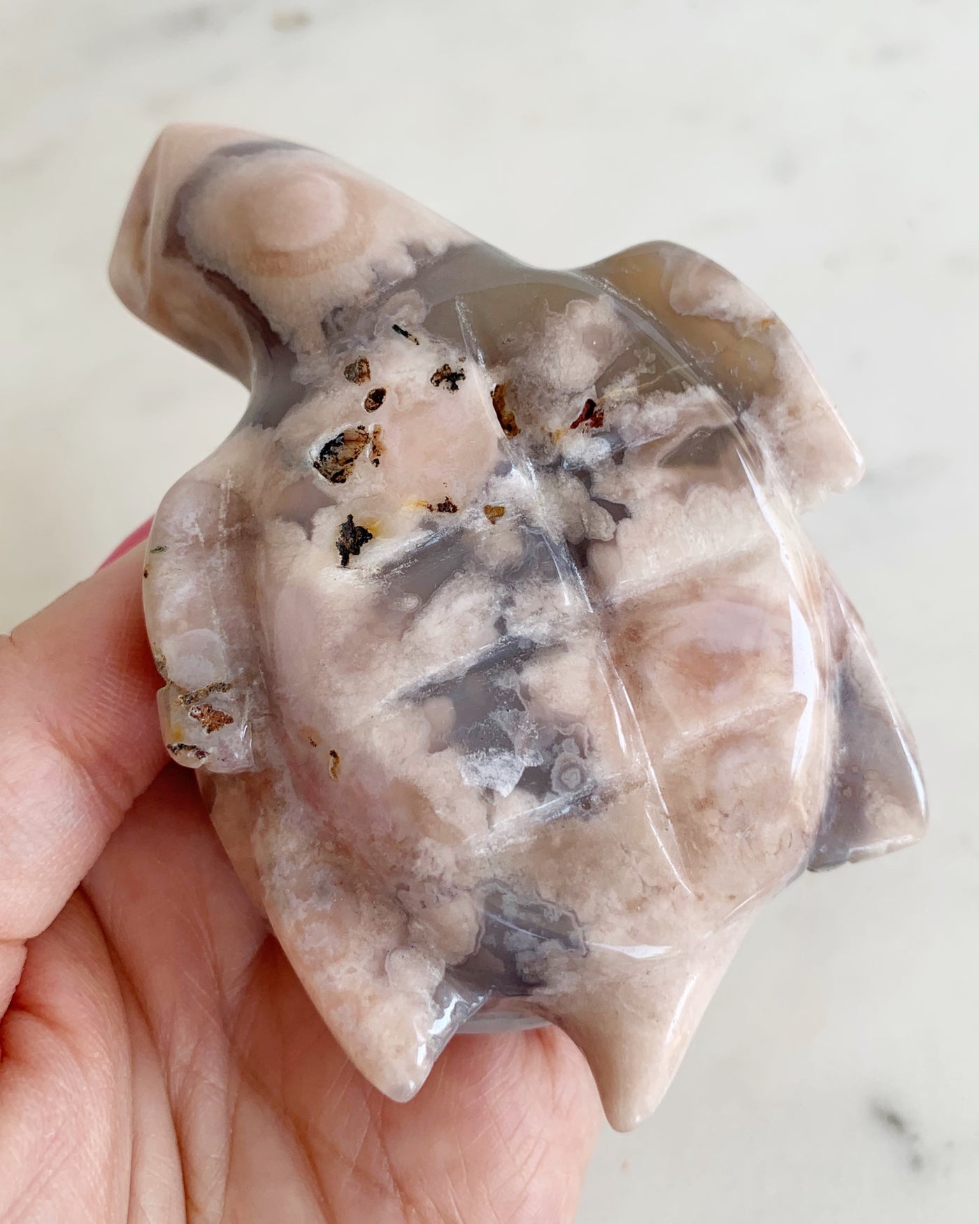 Flower Agate Turtle 2
