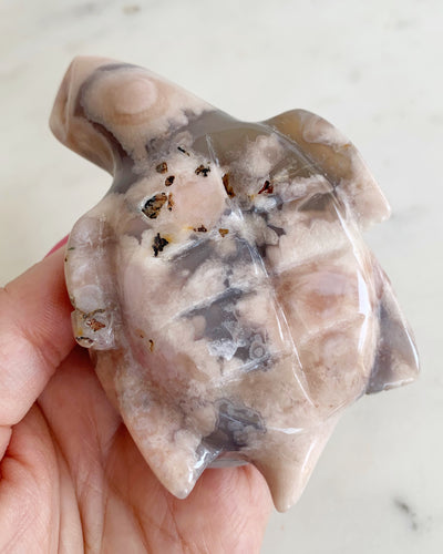 Flower Agate Turtle 2