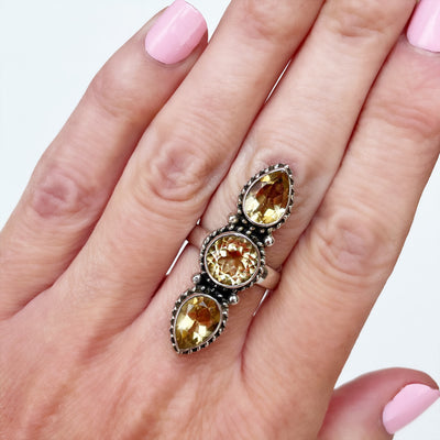 Citrine Triple Stack Ring