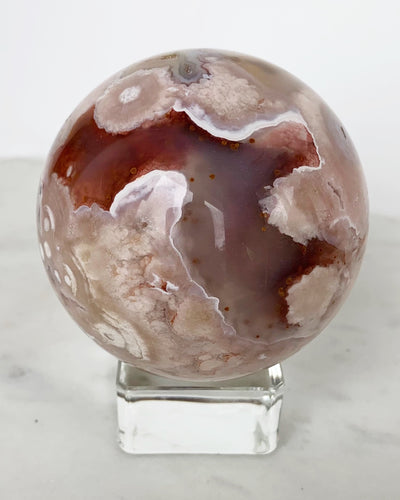 Pink Amethyst Flower Agate Sphere