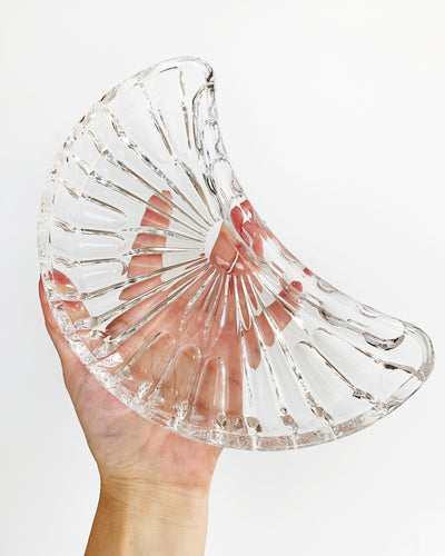 1960's Crystal Moon Dish