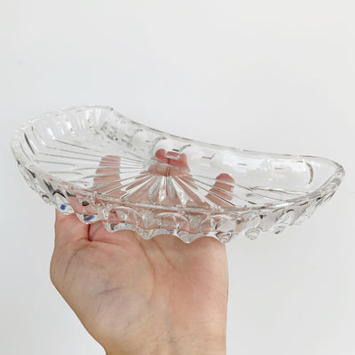 1960's Crystal Moon Dish
