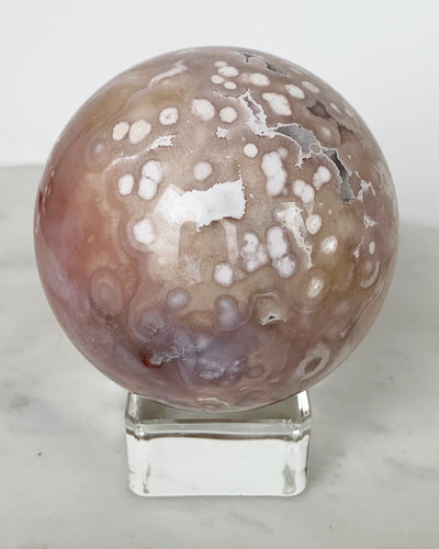 Pink Amethyst Flower Agate Sphere