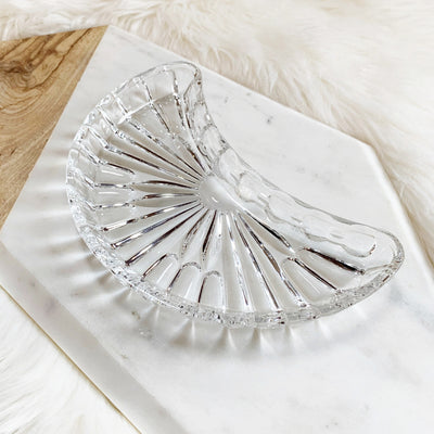 1960's Crystal Moon Dish