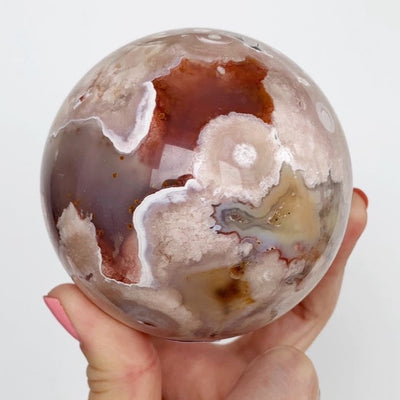 Pink Amethyst Flower Agate Sphere